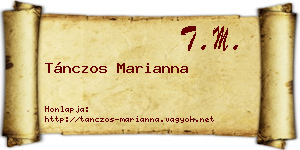 Tánczos Marianna névjegykártya