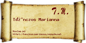 Tánczos Marianna névjegykártya