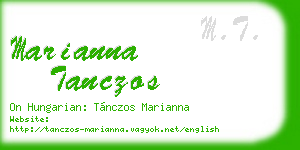 marianna tanczos business card