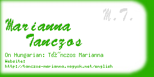 marianna tanczos business card